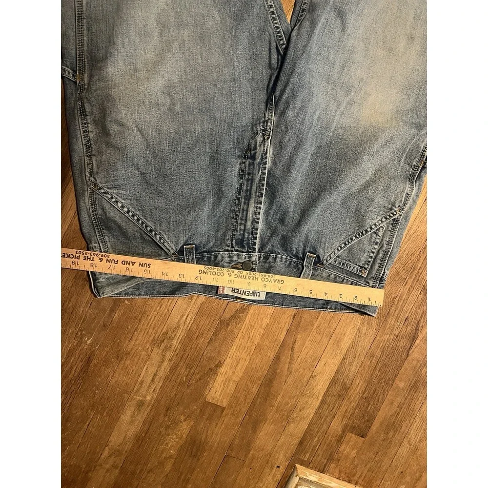 Levi's Carpenter Jeans Mens 36x30 Loose Straight Light Wash Denim Utility Y2K